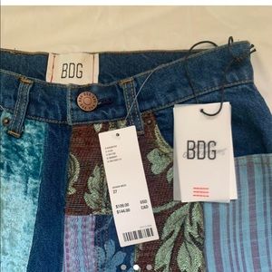 Urban Outfitters BDG HIGH AND WIDE PATCH WORK JEANS